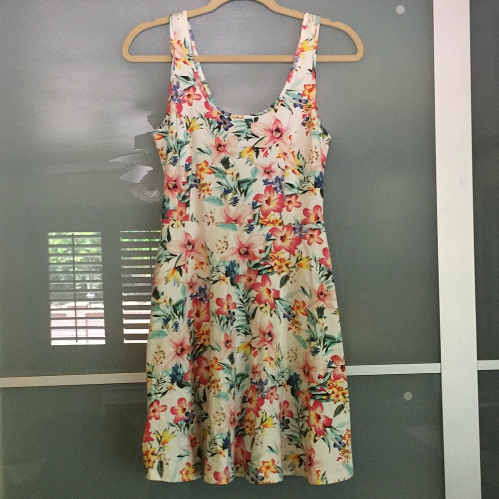 NWT Floral Dress with Lace Back